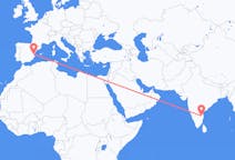 Рейсы из Тирупати, Индия в Валенсия, Испания