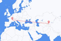 Flights from Namangan, Uzbekistan to Lyon, France