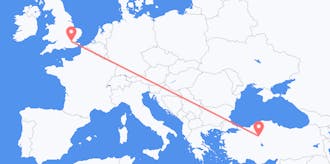 Flights from Turkey to the United Kingdom