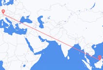 Flyreiser fra Bandar Seri Begawan, Brunei til Memmingen, Tyskland