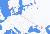 Flyg från Mineralnye Vody, Ryssland till Stavanger, Norge