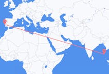 Vluchten van Port Blair, India naar Lissabon, Portugal