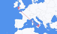 Flights from Newquay, England to Catania, Italy