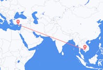Loty z Phnom Penh, Kambodża do Gazipasa, Turcja