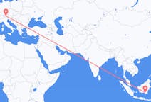 Flyrejser fra Banjarmasin, Indonesien til Innsbruck, Østrig