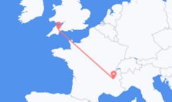 Loty z Grenoble, Francja do Exeteru, Anglia