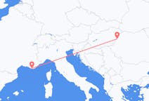 Vols depuis la ville d'Oradea vers la ville de Toulon