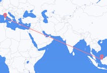 Flyrejser fra Kuching, Malaysia til Olbia, Italien