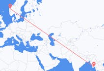Flyrejser fra Rangoon, Myanmar (Burma) til Sandane, Norge