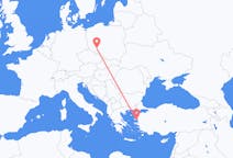 Flyg från Mytilene, Grekland till Wrocław, Polen