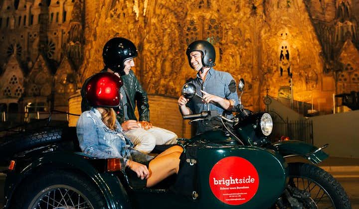 Night Tour of Barcelona by Sidecar Motorcycle