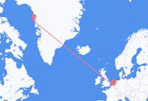 出发地 比利时从布鲁塞尔目的地 格陵兰乌佩纳维克的航班
