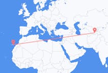 Vluchten van Doesjanbe, Tadzjikistan naar Las Palmas (ort i Mexiko, Veracruz, Tihuatlán), Spanje