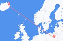 Flights from from Egilsstaðir to Warsaw