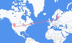Vluchten van Elko, Verenigde Staten naar Riga, Pescara, Letland