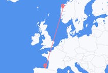 出发地 挪威出发地 桑丹目的地 西班牙毕尔巴鄂的航班
