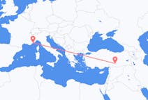 Loty z miasta Nicea do miasta Adıyaman