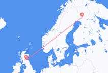Vluchten van Edinburgh naar Rovaniemi