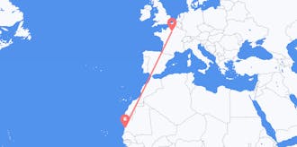 Flyg från Mauretanien till Frankrike
