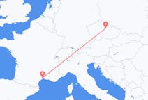 Flyg från Pardubice till Montpellier