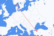 Flights from Kütahya, Turkey to Aalborg, Denmark