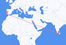 Vluchten van Colombo, Sri Lanka naar Faro, Napoli, Portugal