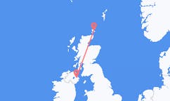 Vluchten van Kirkwall, Schotland naar Belfast, Noord-Ierland