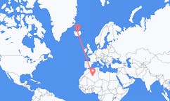Flyrejser fra In Salah, Algeriet til Akureyri, Island