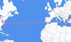 美国出发地 罗利飞往美国目的地 代尼茲利的航班