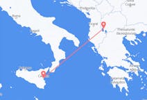 Flights from Ohrid in North Macedonia to Catania in Italy