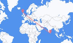 Flyreiser fra Hambantota, Sri Lanka til Stornoway, Skottland