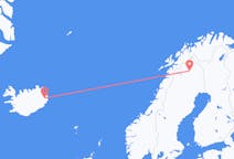 Lennot Egilsstaðirista, Islanti Kiirunaan, Ruotsi