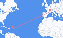 Flyrejser fra Anguilla, Anguilla til Avignon, Frankrig