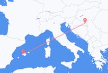 Flyg från Osijek, Kroatien till Palma de Mallorca, Spanien
