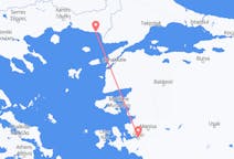 トルコのイズミルからから、ギリシャのアレクサンドルポリまでのフライト