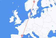 Flights from Sveg, Sweden to Barcelona, Spain
