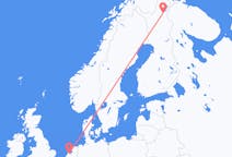 フィンランドのイヴァロからから、オランダのアムステルダムまでのフライト