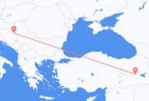 Flyrejser fra Muş, Tyrkiet til Tuzla, Bosnien-Hercegovina