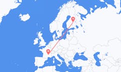 Flyg från Le Puy-en-Velay, Frankrike till Kuopio, Finland
