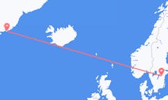 出发地 格陵兰出发地 安馬赫夏利克目的地 瑞典林雪平的航班