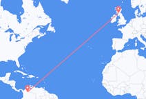 Flyreiser fra Barrancabermeja, Colombia til Glasgow, Skottland