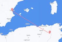 Flyg från Tébessa, Algeriet till Valencia, Spanien