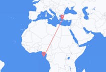 Flyreiser fra São Tomé, São Tomé og Príncipe til Astypalaia, Hellas