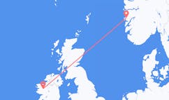 Flyg från Knock, Irland till Bergen, Norge