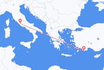 그리스 카스텔로리조에서 출발해 이탈리아 로마로(으)로 가는 항공편