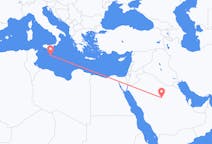 Flyreiser fra Al Qasim (provins), til Malta