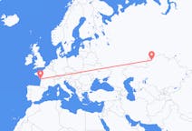 Flyg från Qostanaj, Kazakstan till La Rochelle, Frankrike