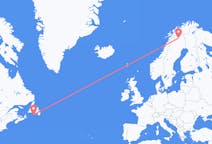 从 圣皮埃尔和密克隆群岛出发地 圣皮埃尔目的地 瑞典基律纳的航班