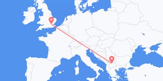 Flights from North Macedonia to the United Kingdom