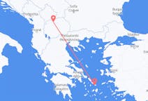 Lennot Skopjesta Mykonokselle